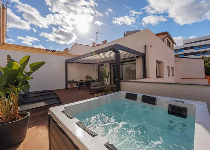 Atico Duplex Playa Area Barcelona Con Spa Exterior